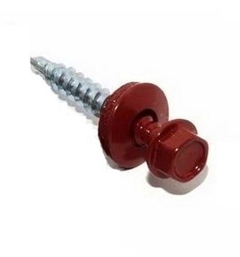 Саморез кровельный 4.8х70 RAL 3005 по дереву